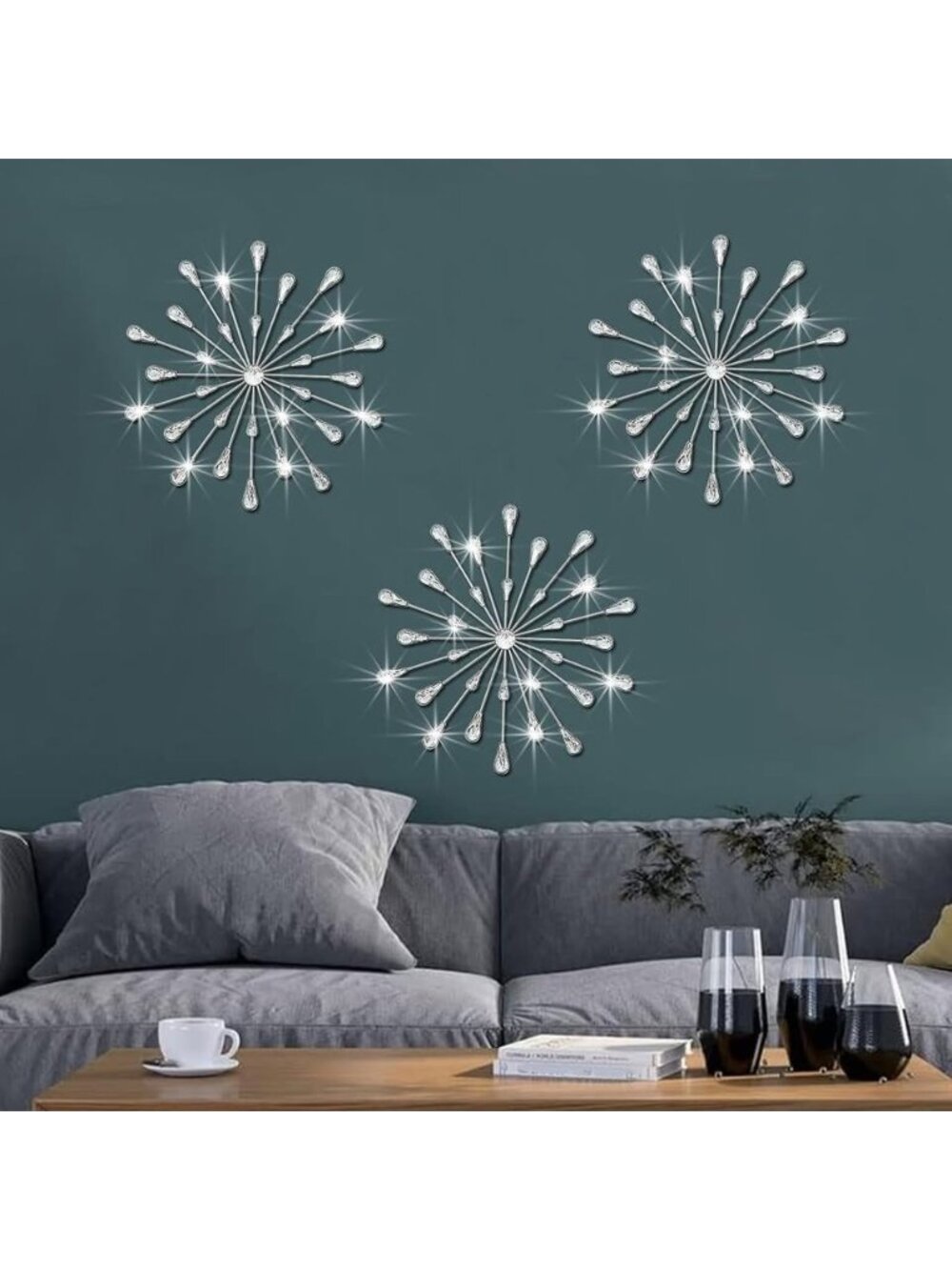 Silver Rhinestone Wall Art